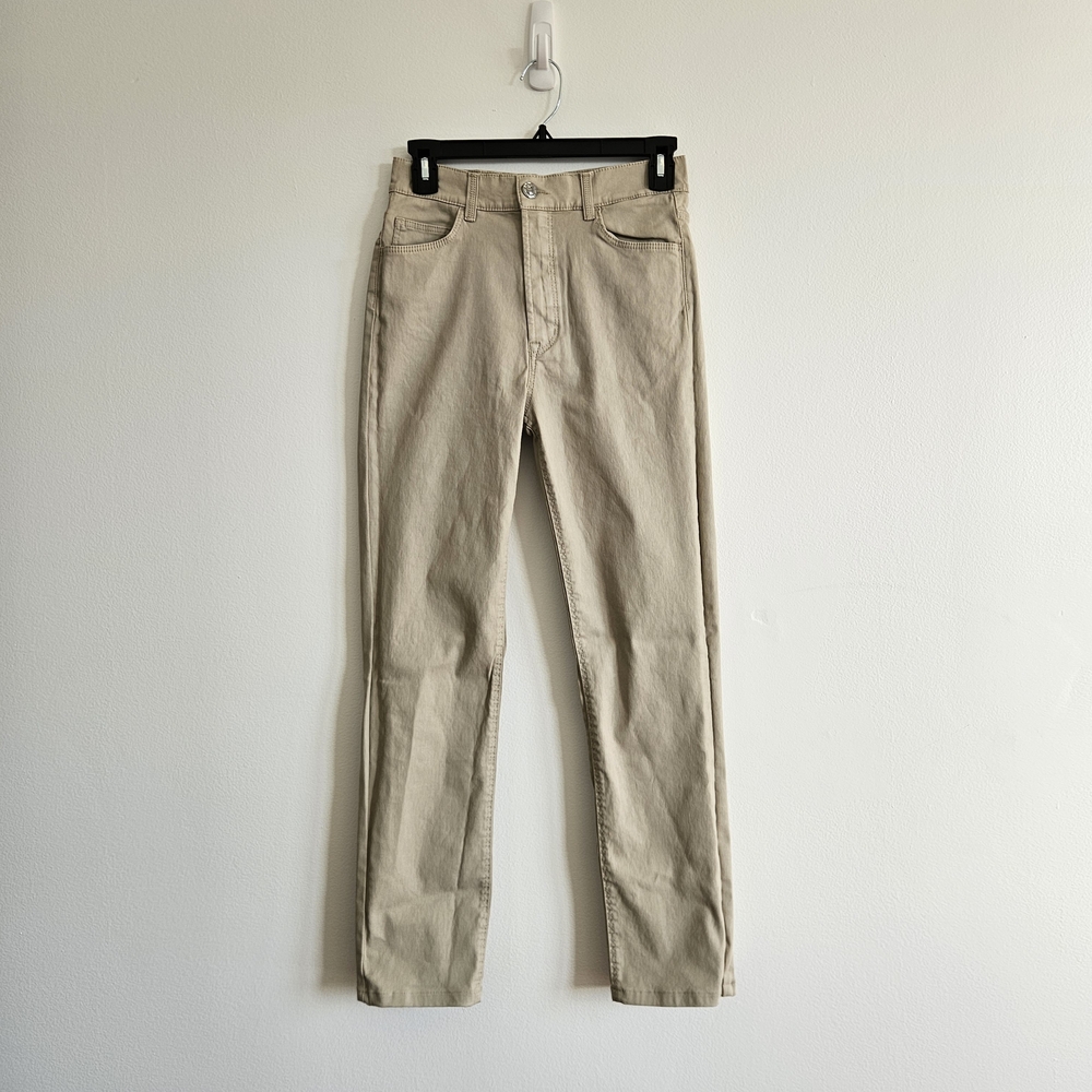 Massimo Dutti Womens tan straight leg Size 4